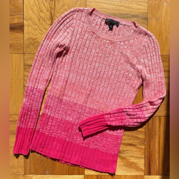 Ann Taylor Coral & Pink Stretch Sweater Size XXSP - Picture 1 of 3